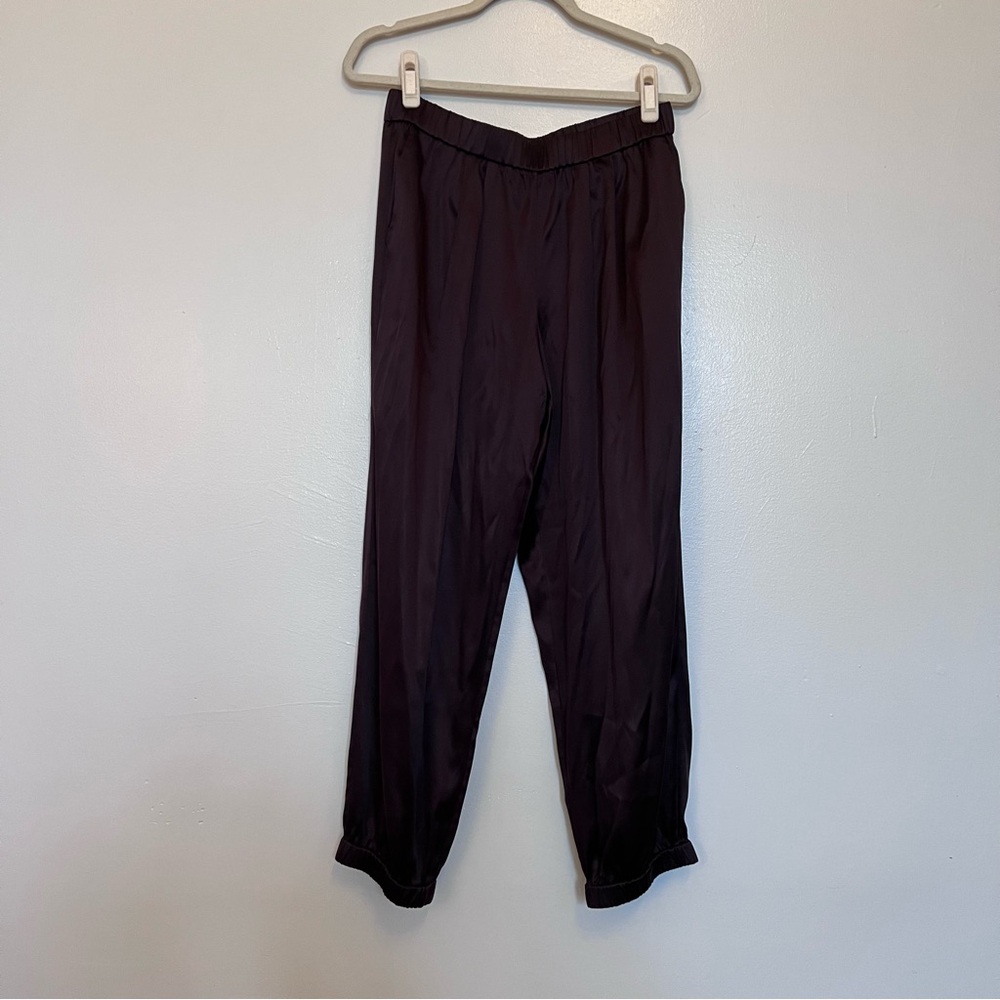 Diane Von Furstenberg deep purple/brown silk pants